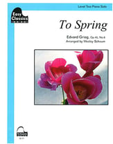 To Spring Op. 45 No. 6 piano sheet music cover